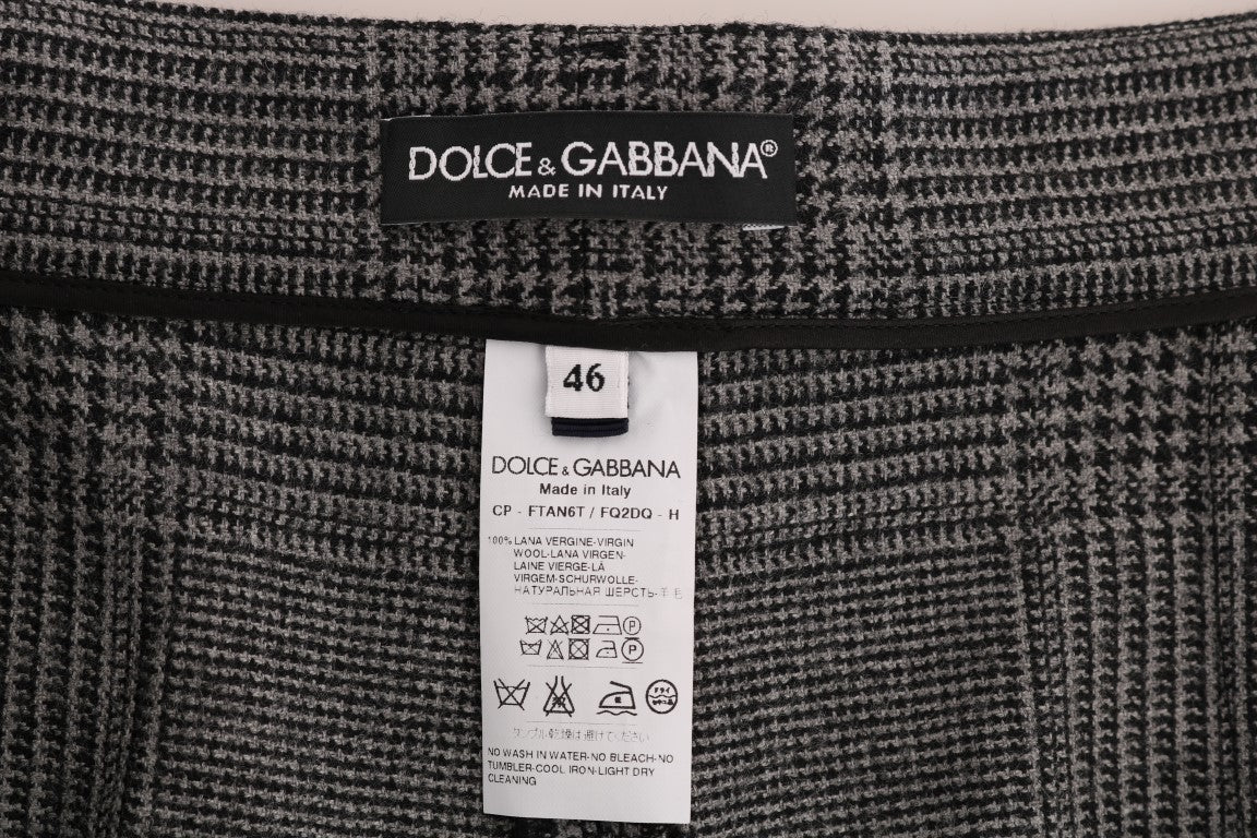 Елегантні сірі вовняні капрі в клітинку Dolce &amp; Gabbana