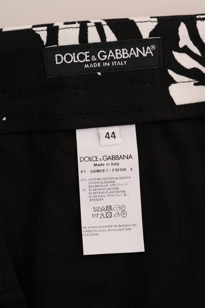 Штани Dolce &amp; Gabbana Slim Fit з принтом до щиколотки