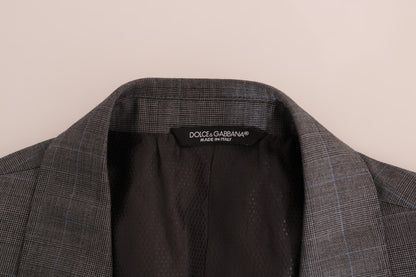 Витончений сірий вовняний піджак Dolce &amp; Gabbana в клітку