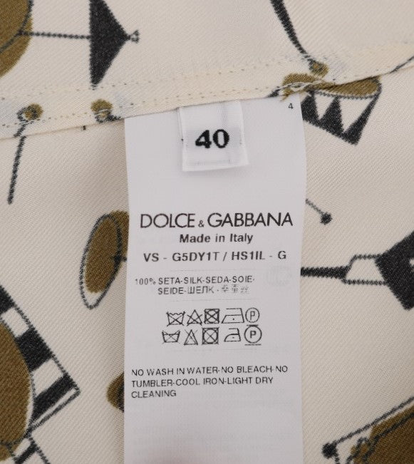 Ексклюзивна шовкова повсякденна чоловіча сорочка Dolce &amp; Gabbana - JAZZ Motive