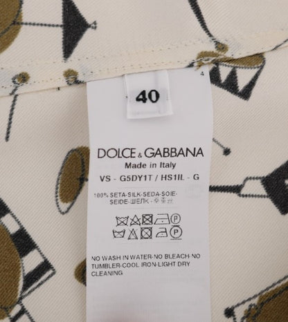 Ексклюзивна шовкова повсякденна чоловіча сорочка Dolce &amp; Gabbana - JAZZ Motive