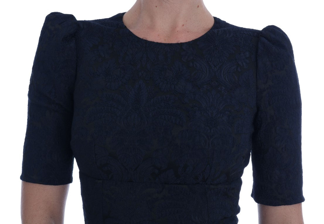 Міні-кльош із квітковою парчовою сукнею Dolce &amp; Gabbana