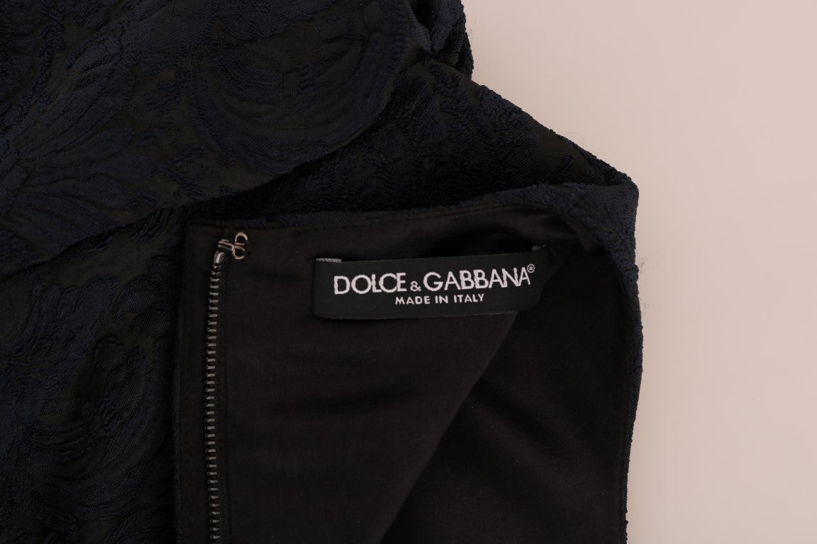 Міні-кльош із квітковою парчовою сукнею Dolce &amp; Gabbana