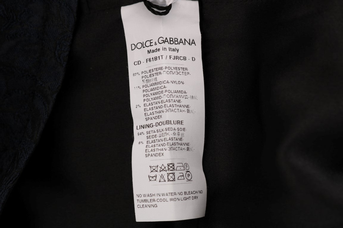 Міні-кльош із квітковою парчовою сукнею Dolce &amp; Gabbana