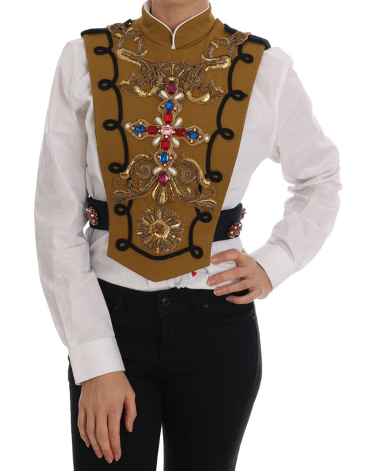 Жилет Dolce &amp; Gabbana Runway Embellished Crystal Cross