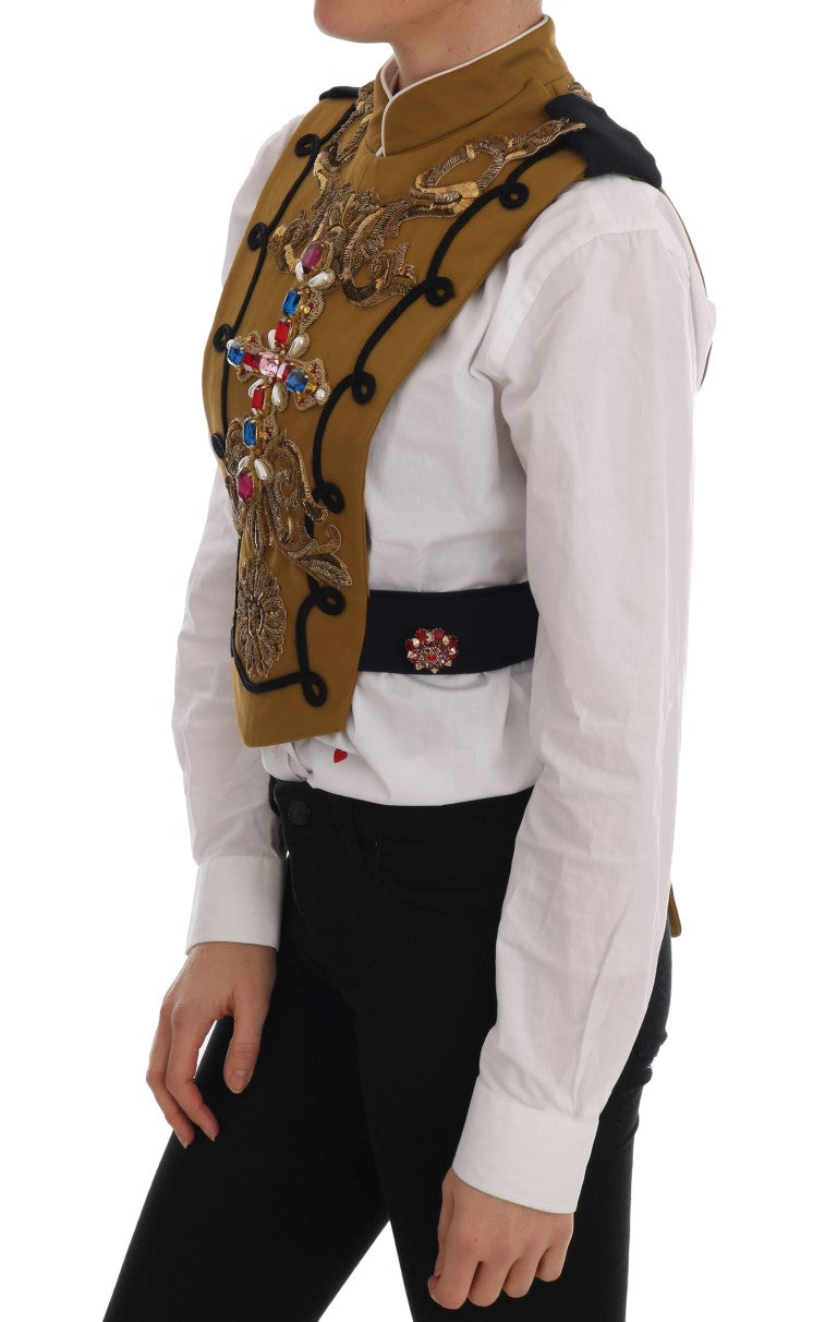Жилет Dolce &amp; Gabbana Runway Embellished Crystal Cross