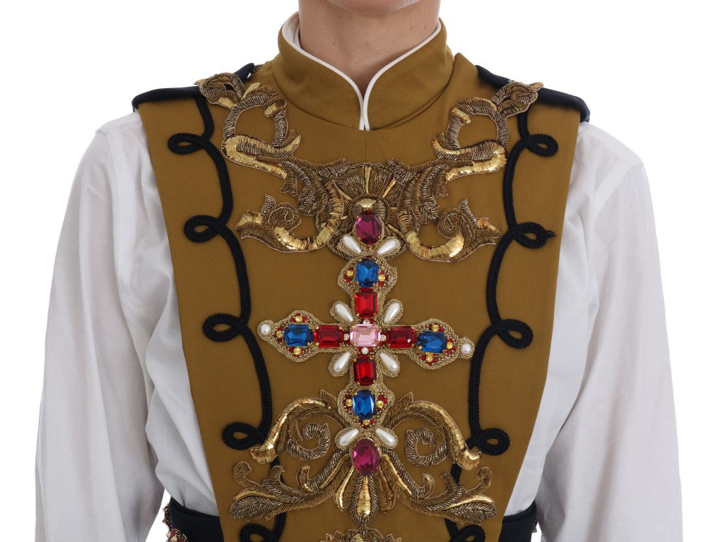 Жилет Dolce &amp; Gabbana Runway Embellished Crystal Cross