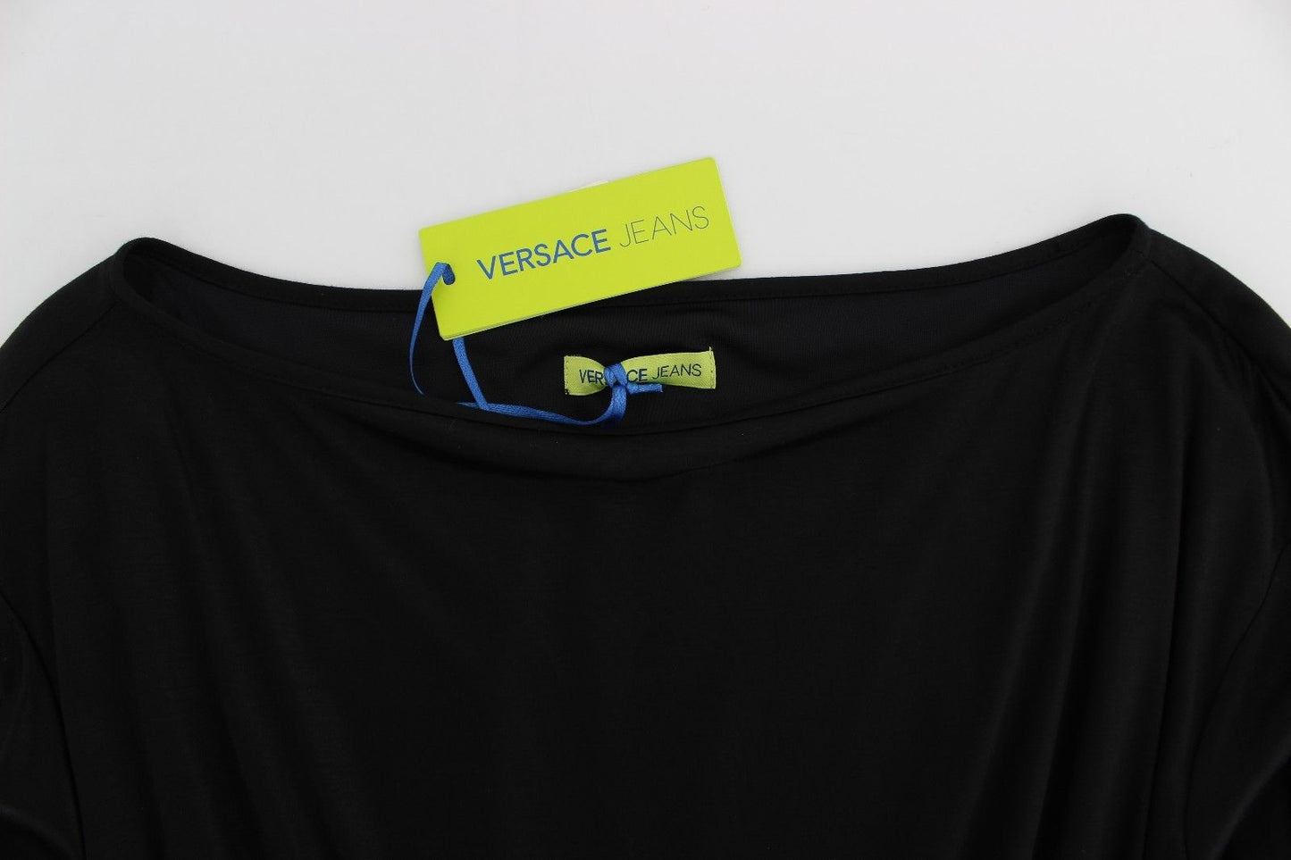 Елегантна чорна шовкова сукня прямого крою Versace Jeans