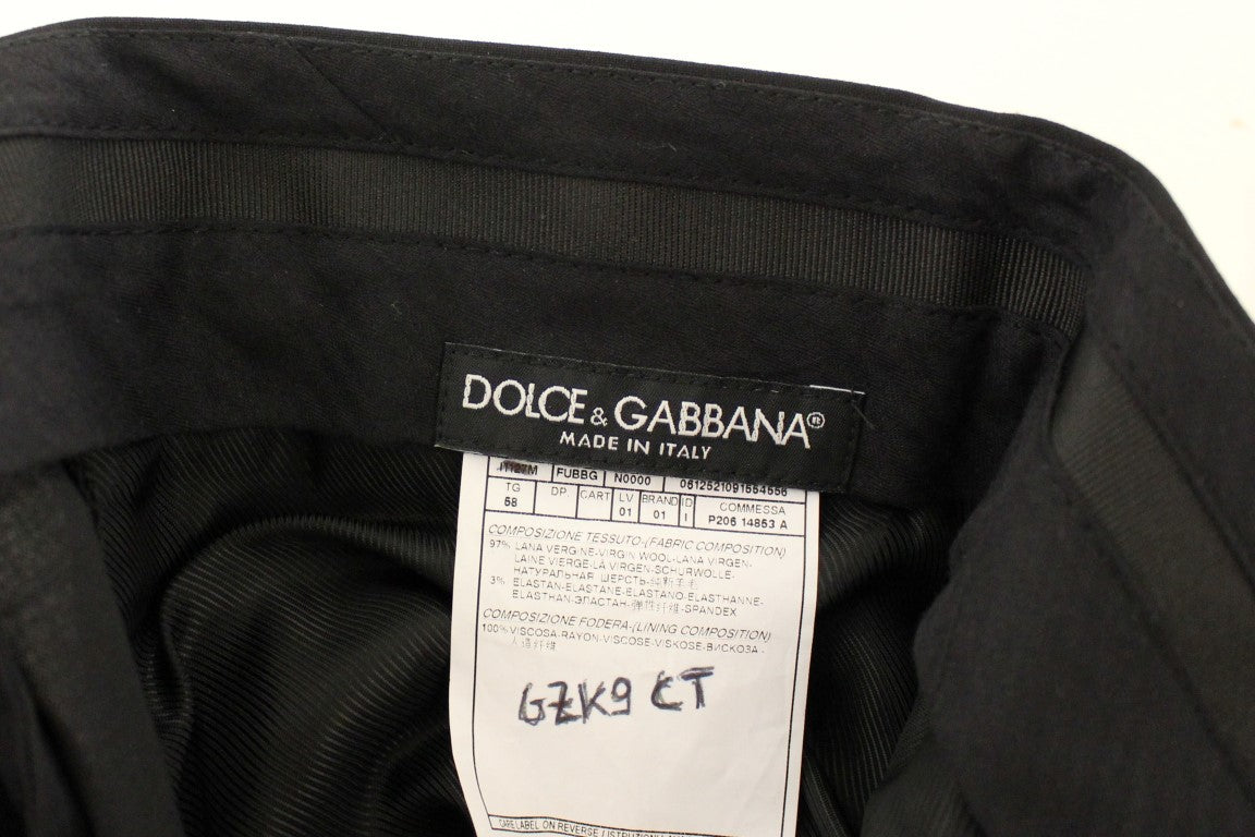 Елегантні плісировані чорні вовняні штани Dolce &amp; Gabbana