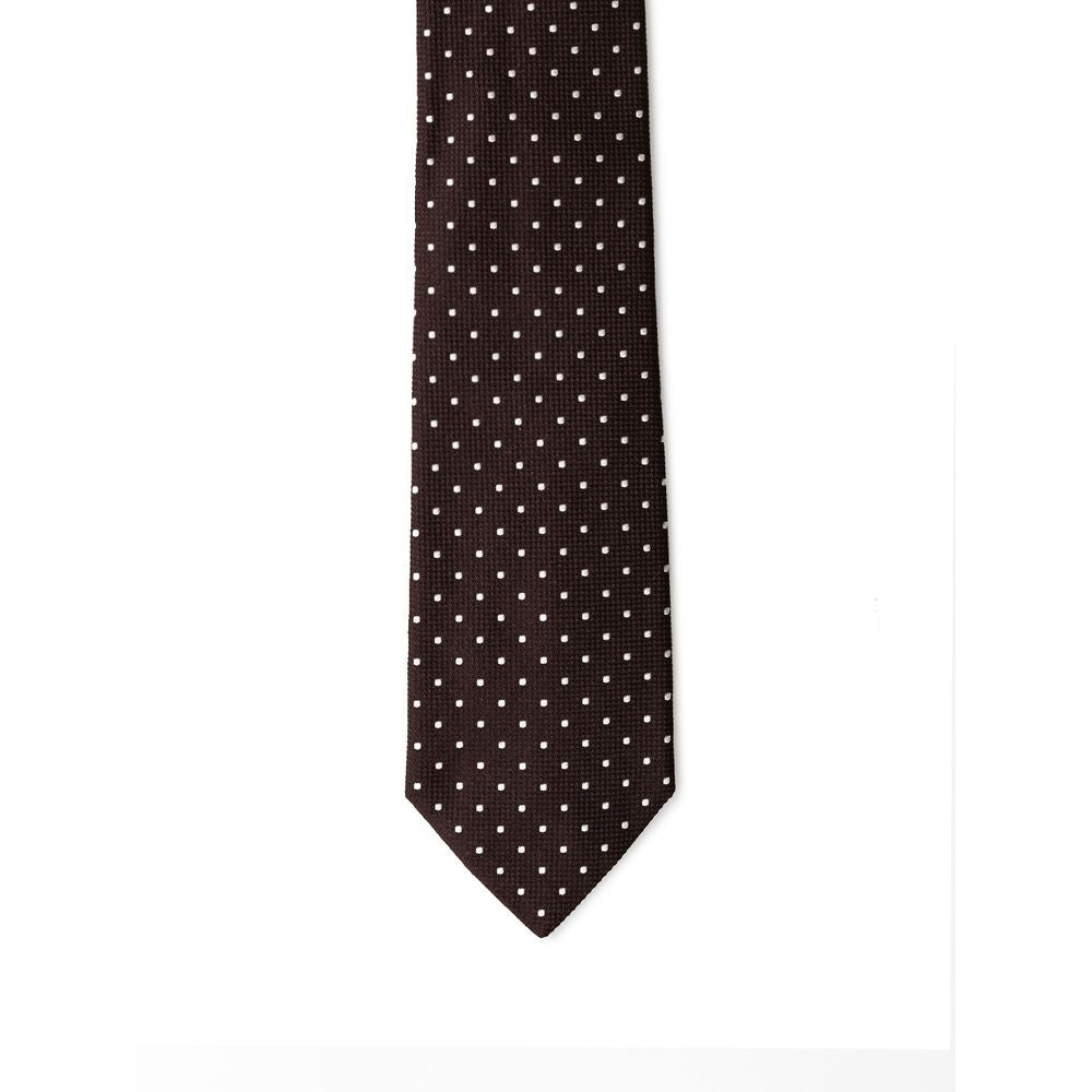 Коричневі шовкові краватки та метелик Emporio Armani