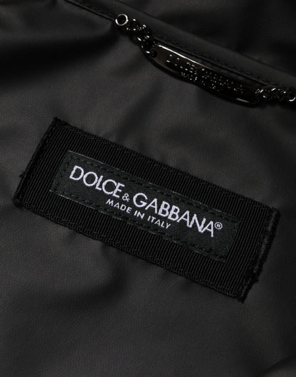 Чоловіча куртка Dolce &amp; Gabbana з капюшоном і повним застібкою з поліестеру