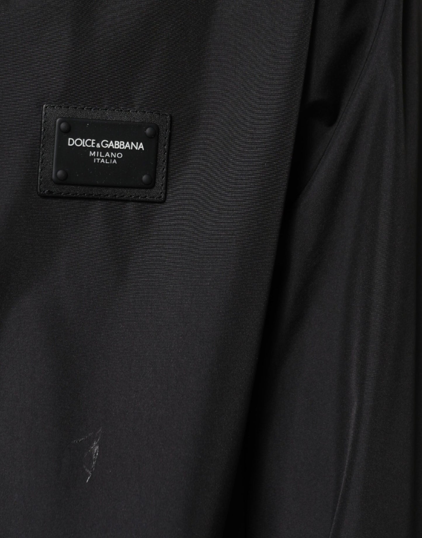Чоловіча куртка Dolce &amp; Gabbana з капюшоном і повним застібкою з поліестеру