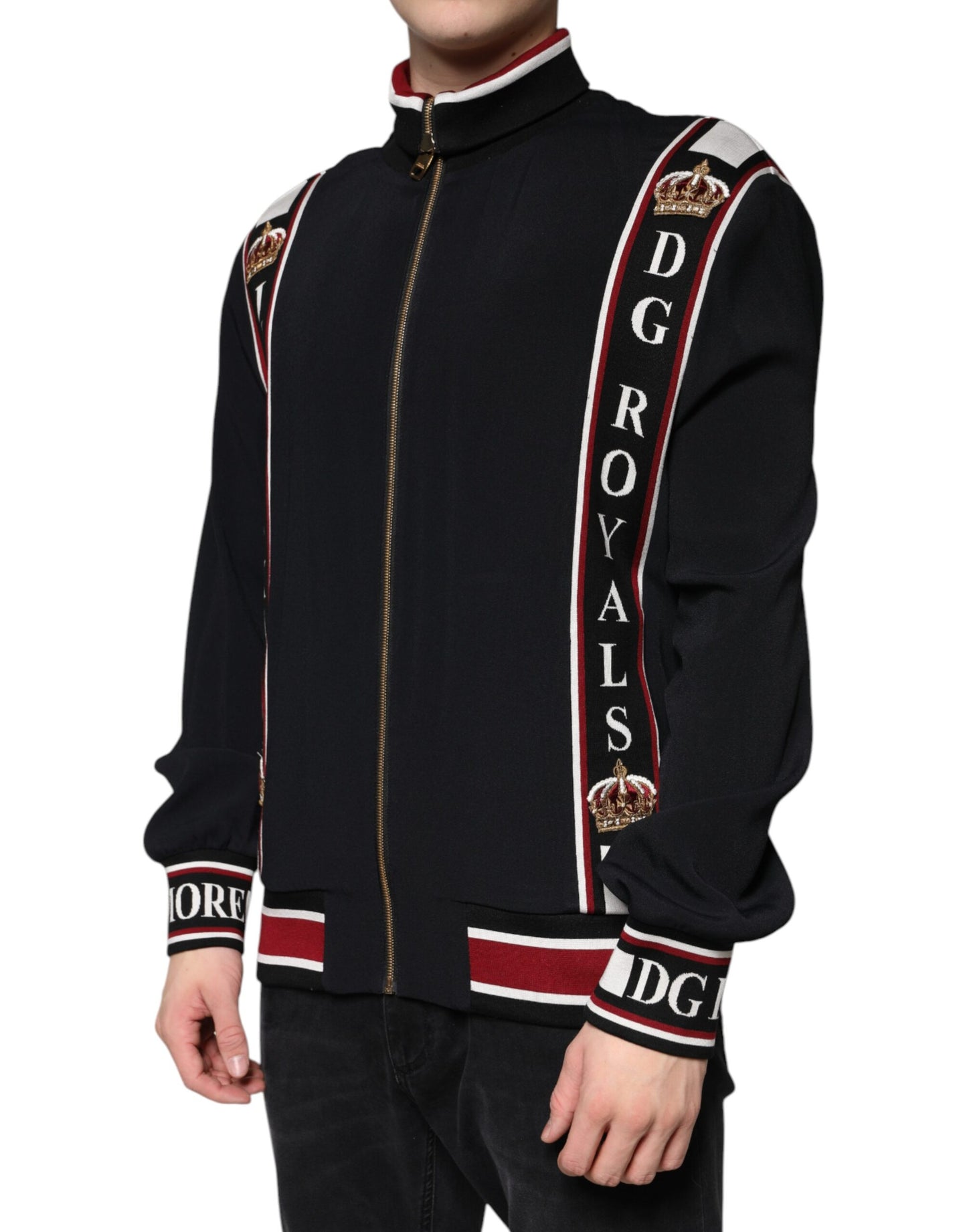 Світшот Dolce &amp; Gabbana Black DG King на повній блискавці