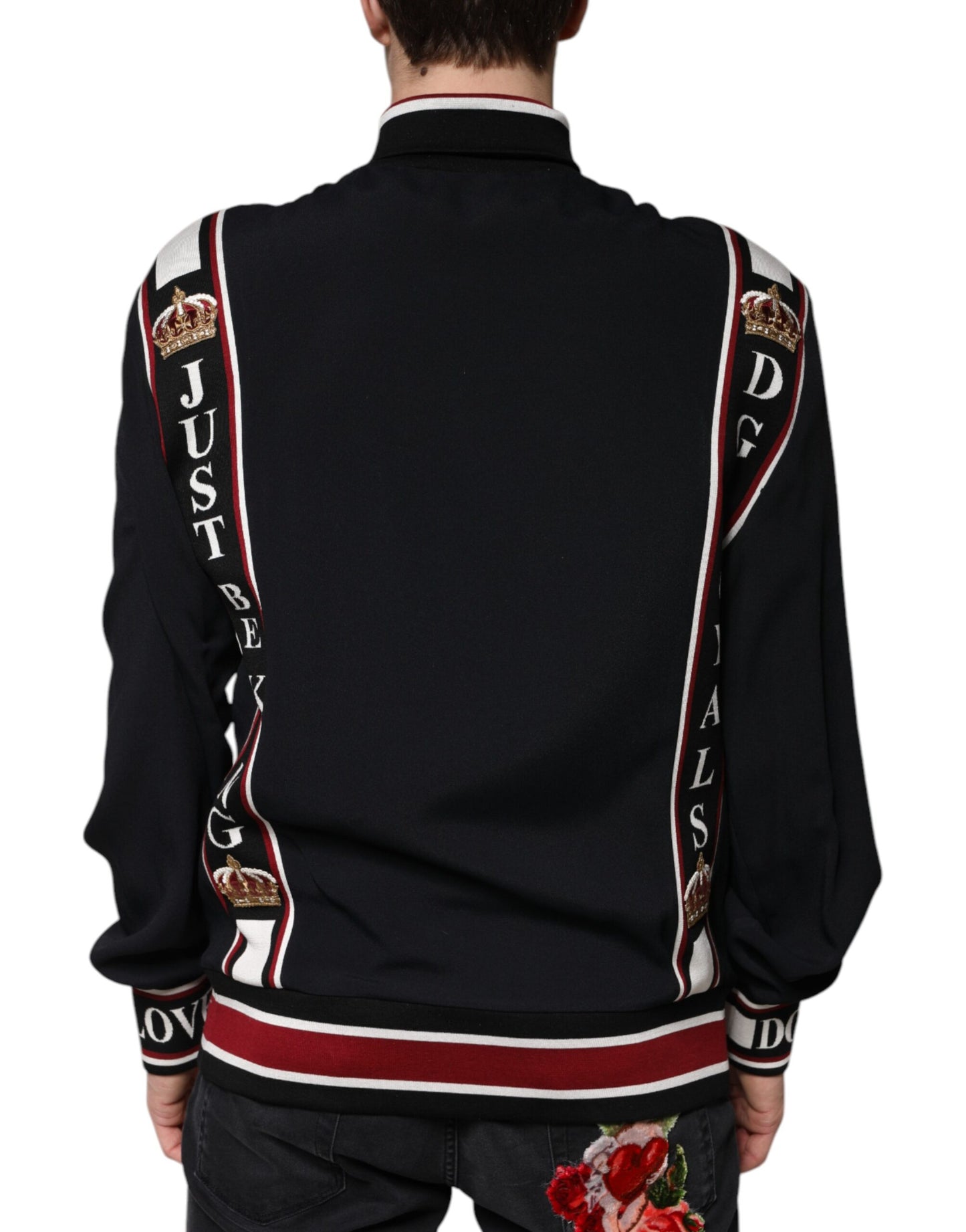 Світшот Dolce &amp; Gabbana Black DG King на повній блискавці