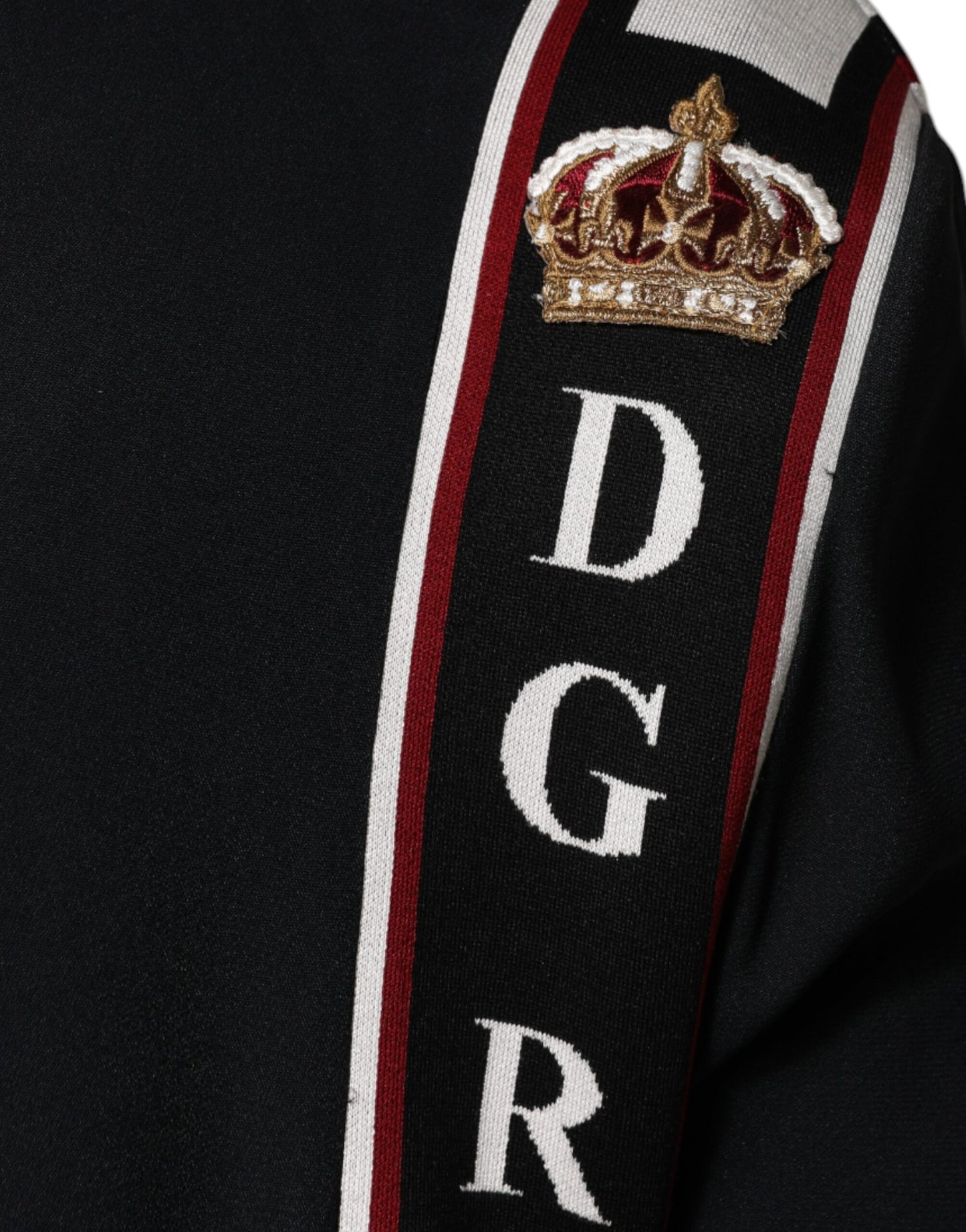 Світшот Dolce &amp; Gabbana Black DG King на повній блискавці
