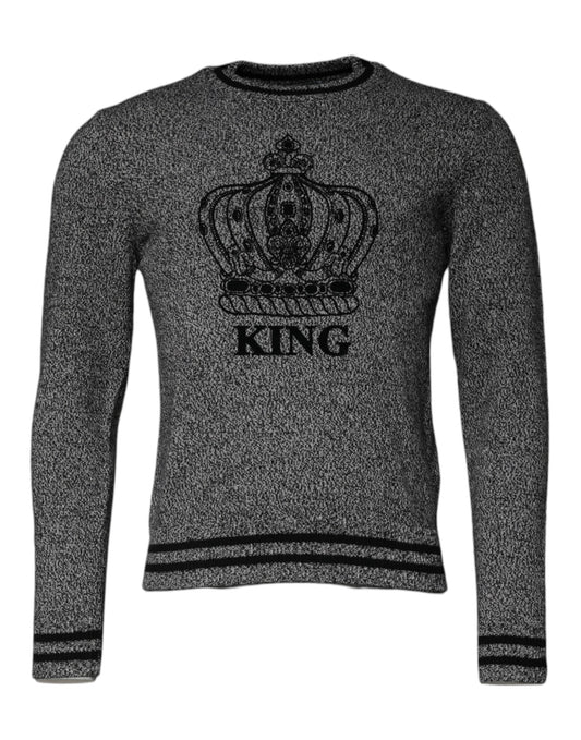 Кашеміровий пуловер Dolce &amp; Gabbana Grey Crown King