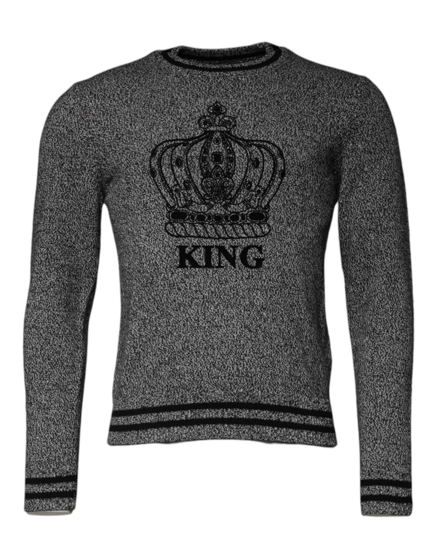 Кашеміровий пуловер Dolce &amp; Gabbana Grey Crown King