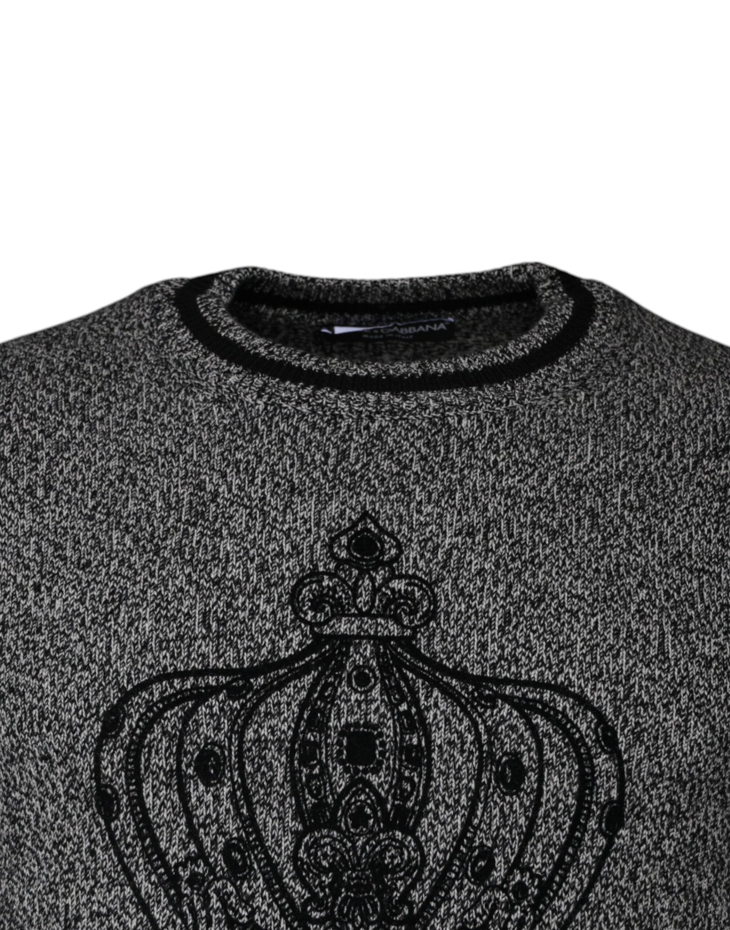 Кашеміровий пуловер Dolce &amp; Gabbana Grey Crown King