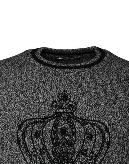 Кашеміровий пуловер Dolce &amp; Gabbana Grey Crown King