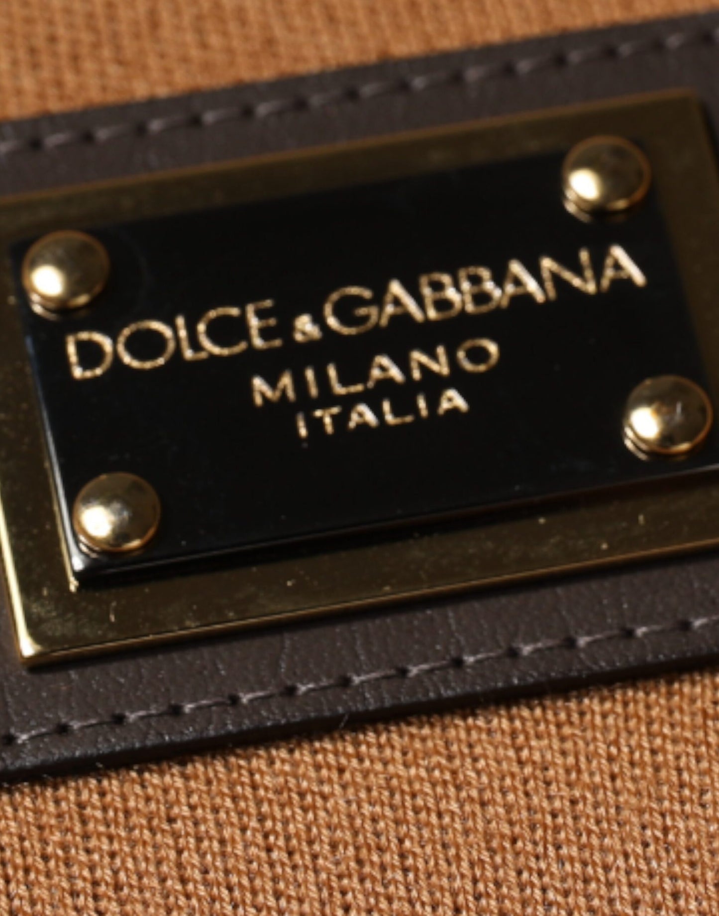 Пуловер з круглим вирізом і коричневим логотипом Dolce &amp; Gabbana