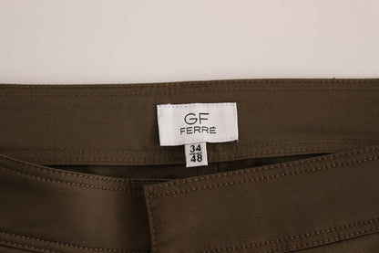 Елегантні зелені комфортні прямі штани GF Ferre