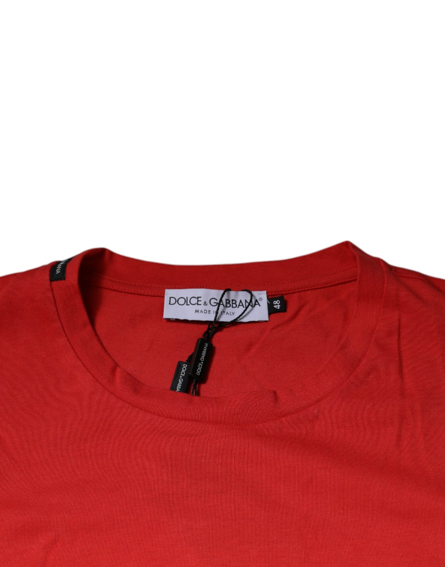 Бавовняна футболка з круглим вирізом із логотипом Dolce &amp; Gabbana Red DG