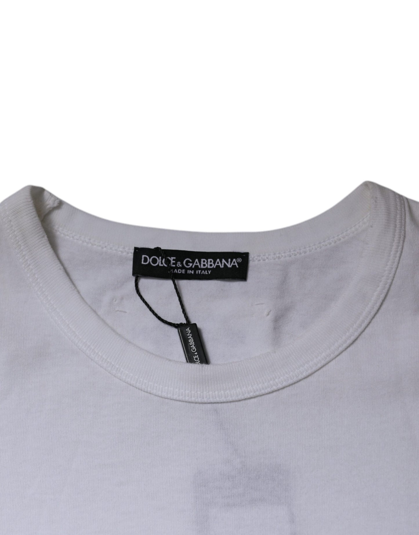 Футболка Dolce &amp; Gabbana з круглим вирізом і короткими рукавами в білу смужку