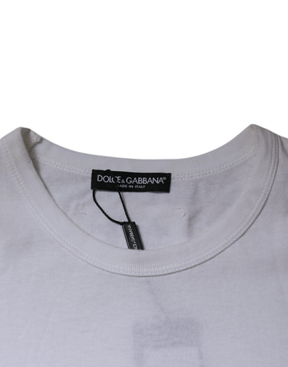 Футболка Dolce &amp; Gabbana з круглим вирізом і короткими рукавами в білу смужку