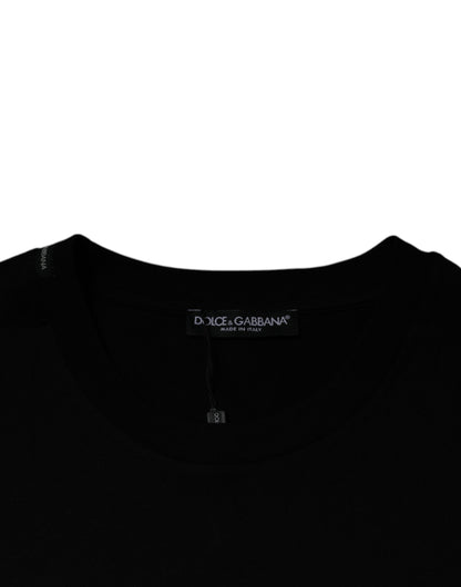 Чорна футболка з круглим вирізом і короткими рукавами Dolce &amp; Gabbana