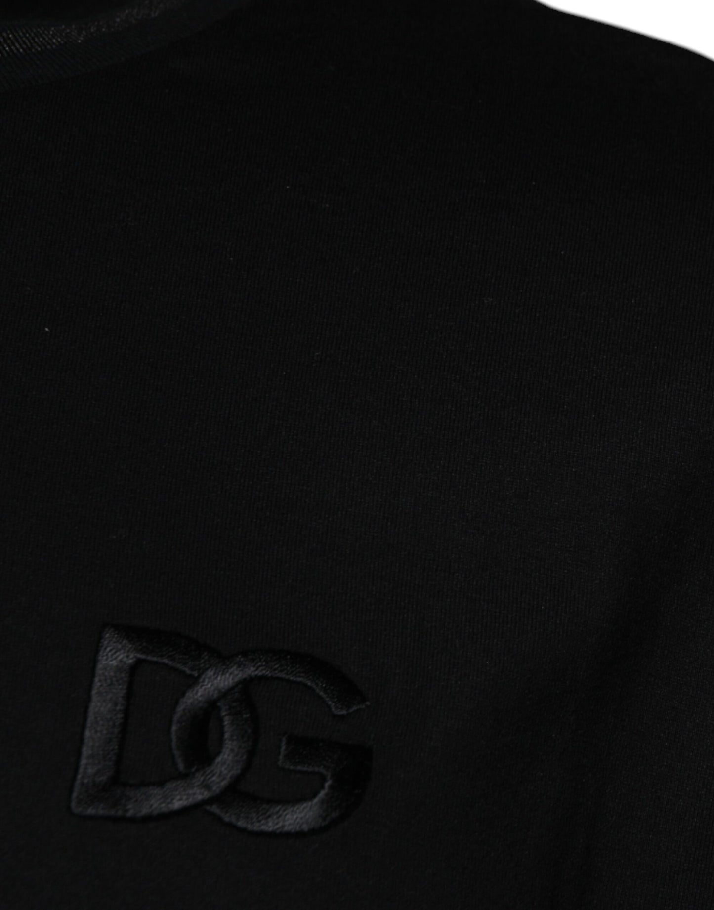 Чорна футболка з круглим вирізом і короткими рукавами Dolce &amp; Gabbana