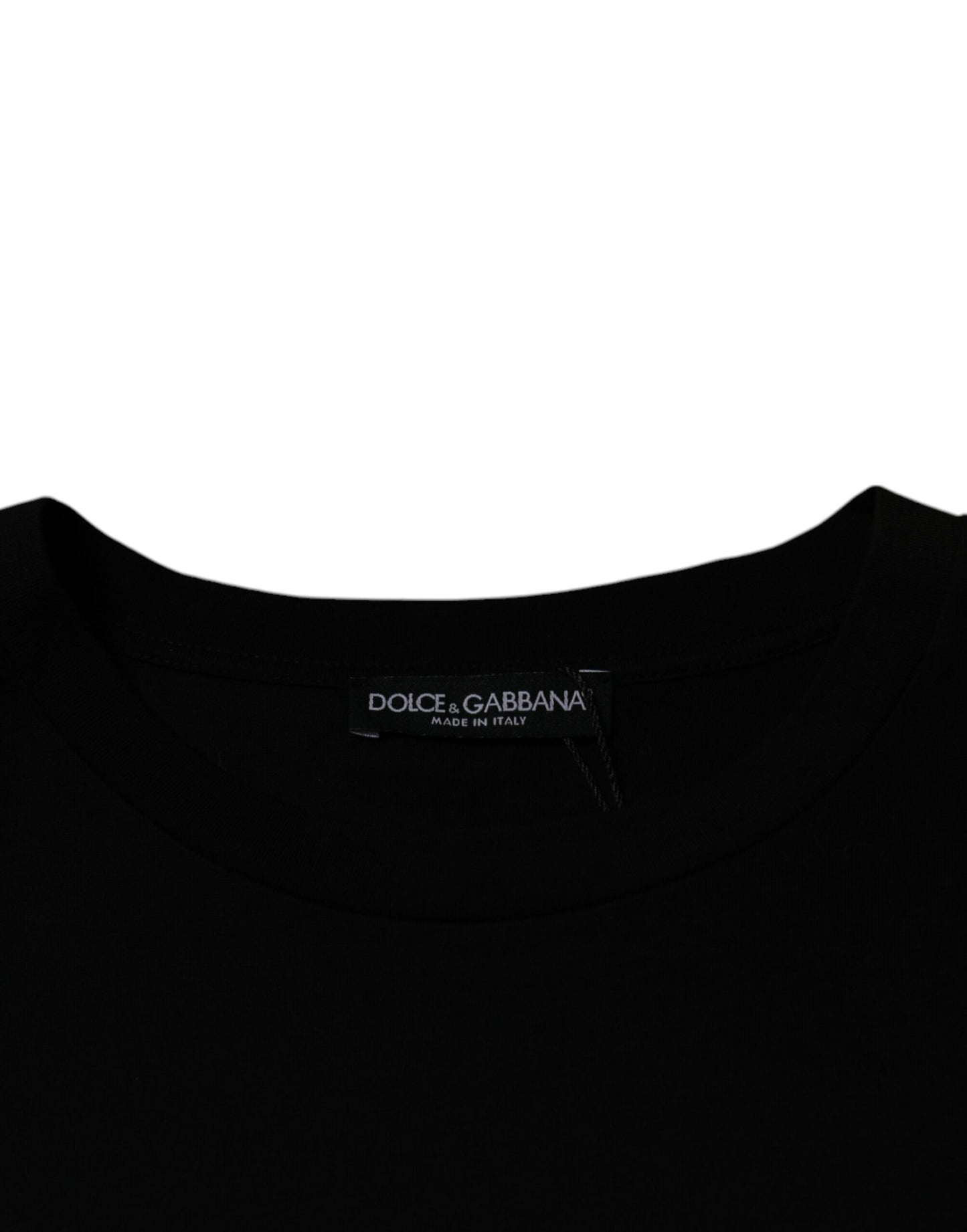 Чорна футболка з круглим вирізом і короткими рукавами Dolce &amp; Gabbana