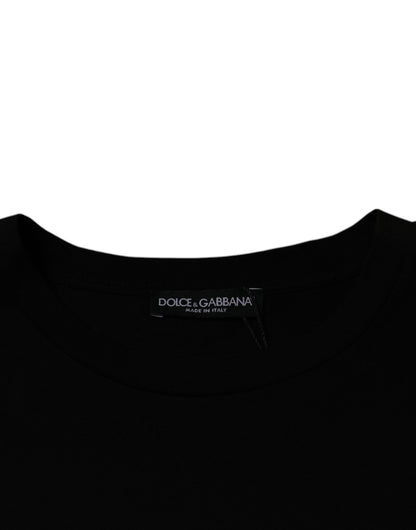 Чорна футболка з круглим вирізом і короткими рукавами Dolce &amp; Gabbana