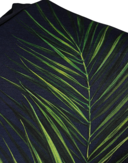 Футболка Dolce &amp; Gabbana з круглим вирізом і коротким рукавом із принтом Blue Tree