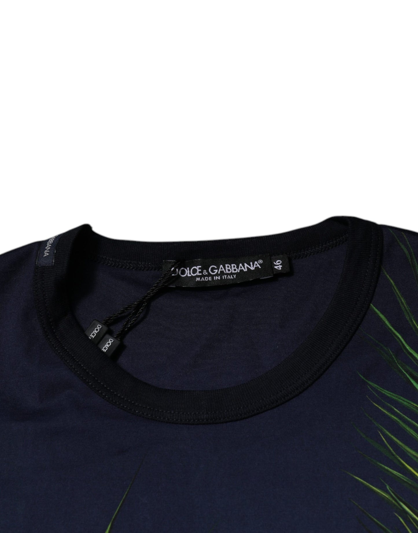 Футболка Dolce &amp; Gabbana з круглим вирізом і коротким рукавом із принтом Blue Tree