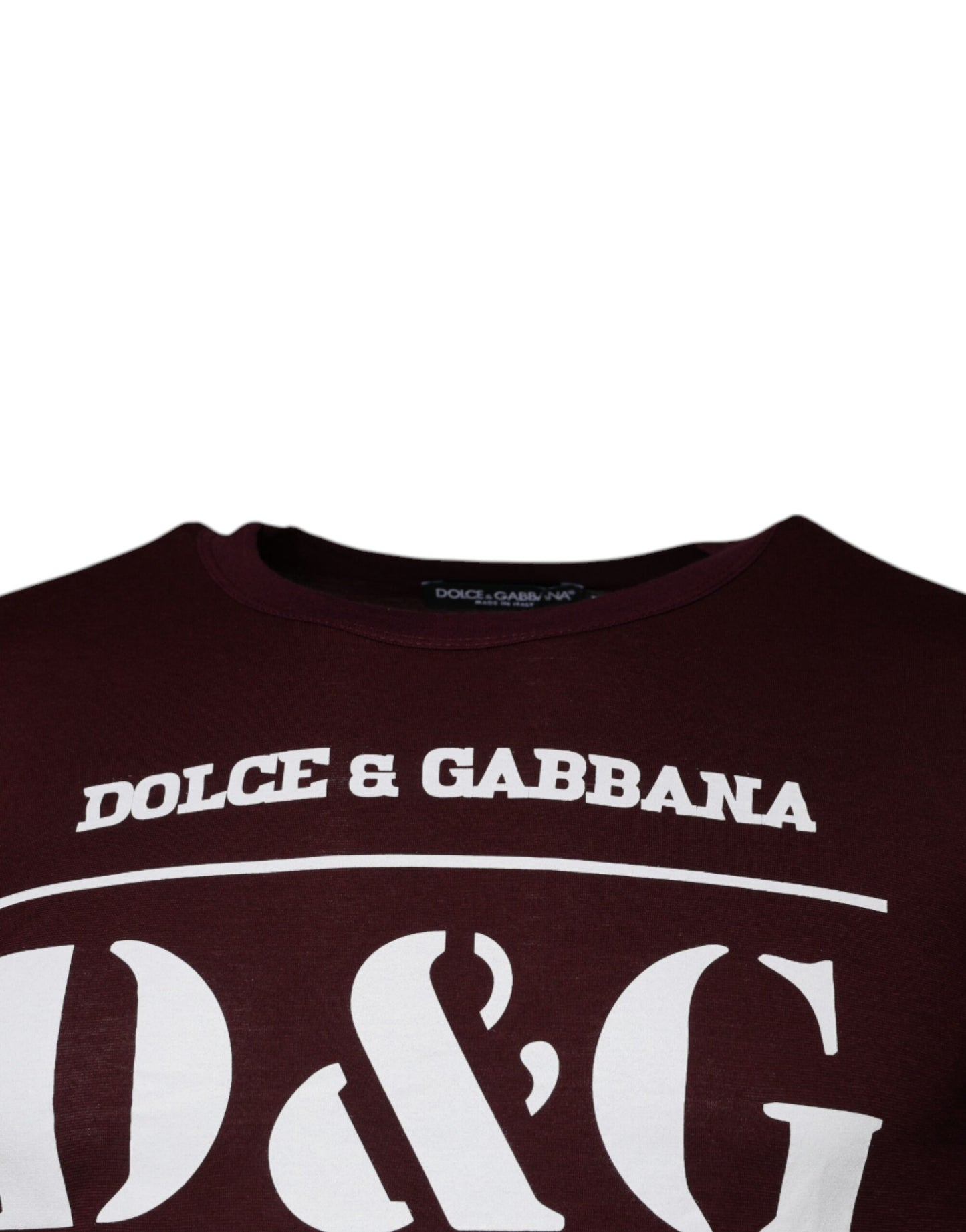 Футболка Dolce &amp; Gabbana Dark Red D&amp;G King Of Love з круглим вирізом