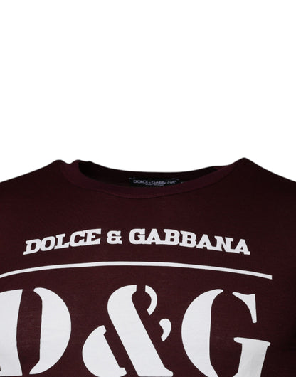 Футболка Dolce &amp; Gabbana Dark Red D&amp;G King Of Love з круглим вирізом