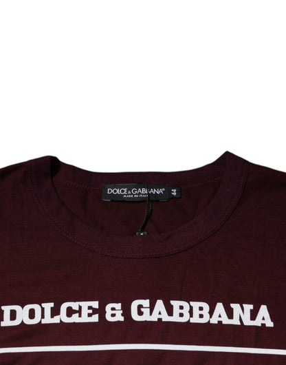 Футболка Dolce &amp; Gabbana Dark Red D&amp;G King Of Love з круглим вирізом