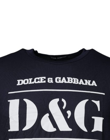 Бавовняна футболка з круглим вирізом Dolce &amp; Gabbana Blue D&amp;G King Of Love