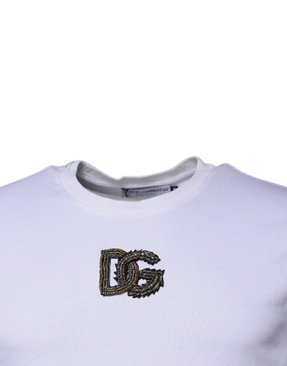 Бавовняна футболка з круглим вирізом із логотипом Dolce &amp; Gabbana