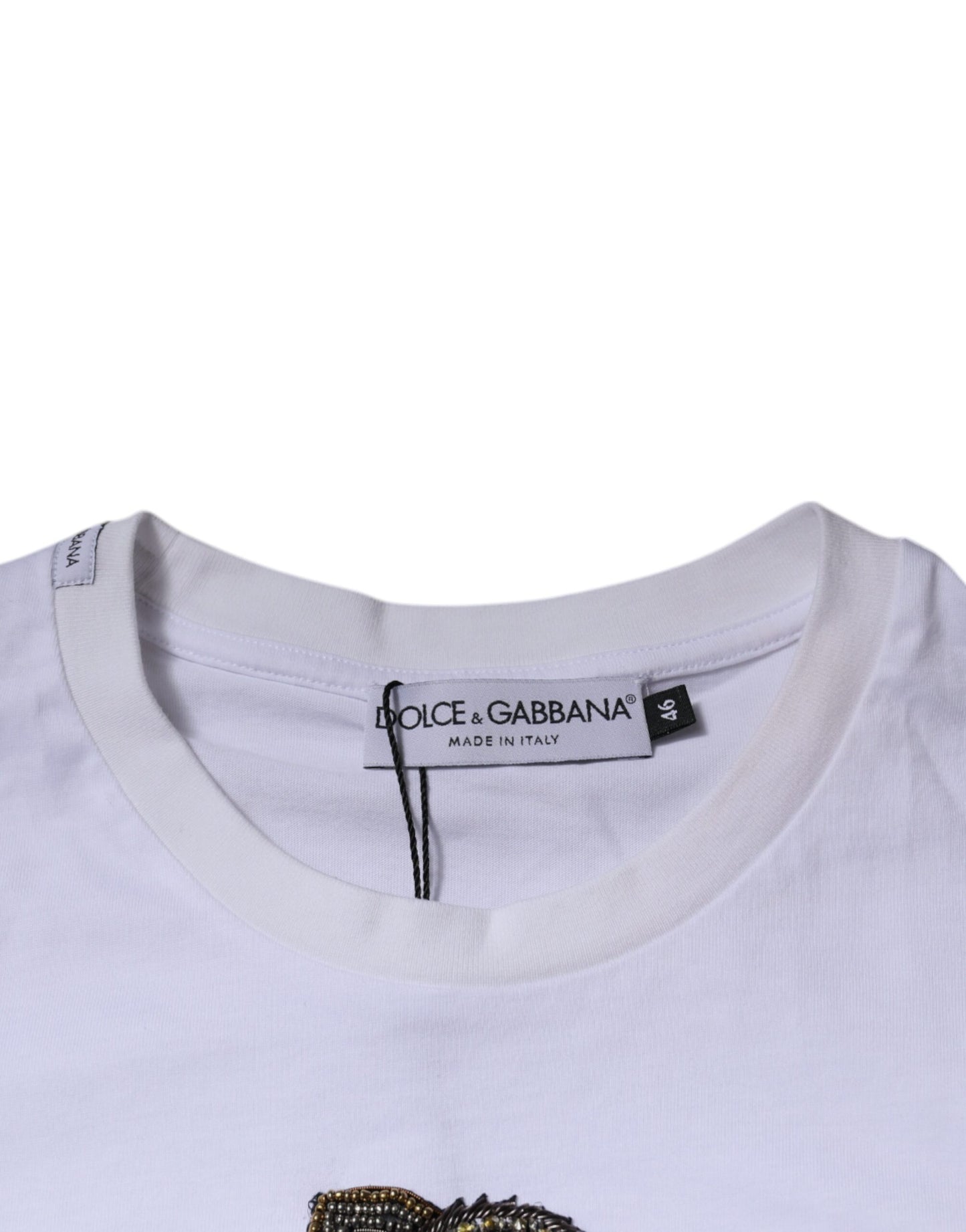 Бавовняна футболка з круглим вирізом із логотипом Dolce &amp; Gabbana
