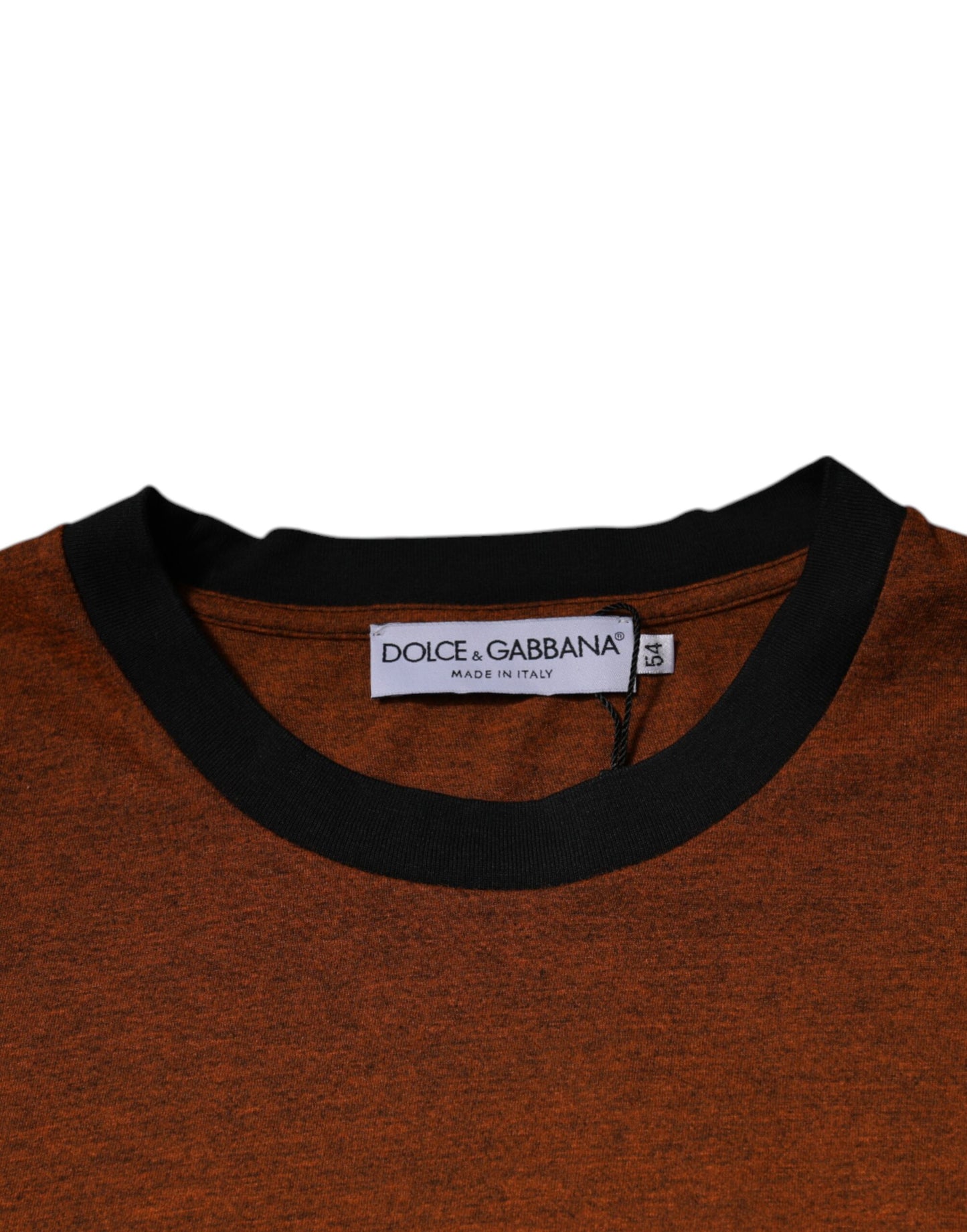 Бавовняна футболка з круглим вирізом Dolce &amp; Gabbana Brown DG