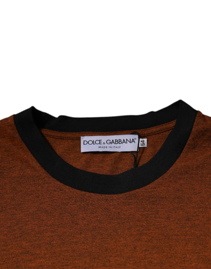 Бавовняна футболка з круглим вирізом Dolce &amp; Gabbana Brown DG