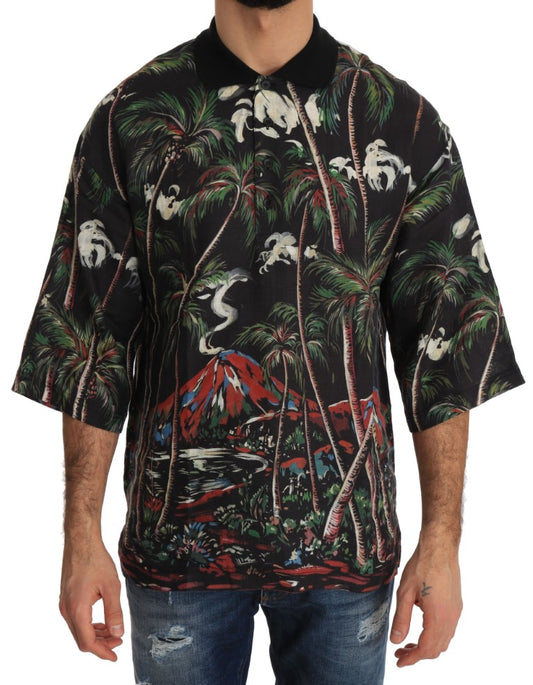 Футболка-поло Dolce &amp; Gabbana Sicilian Volcano Motive