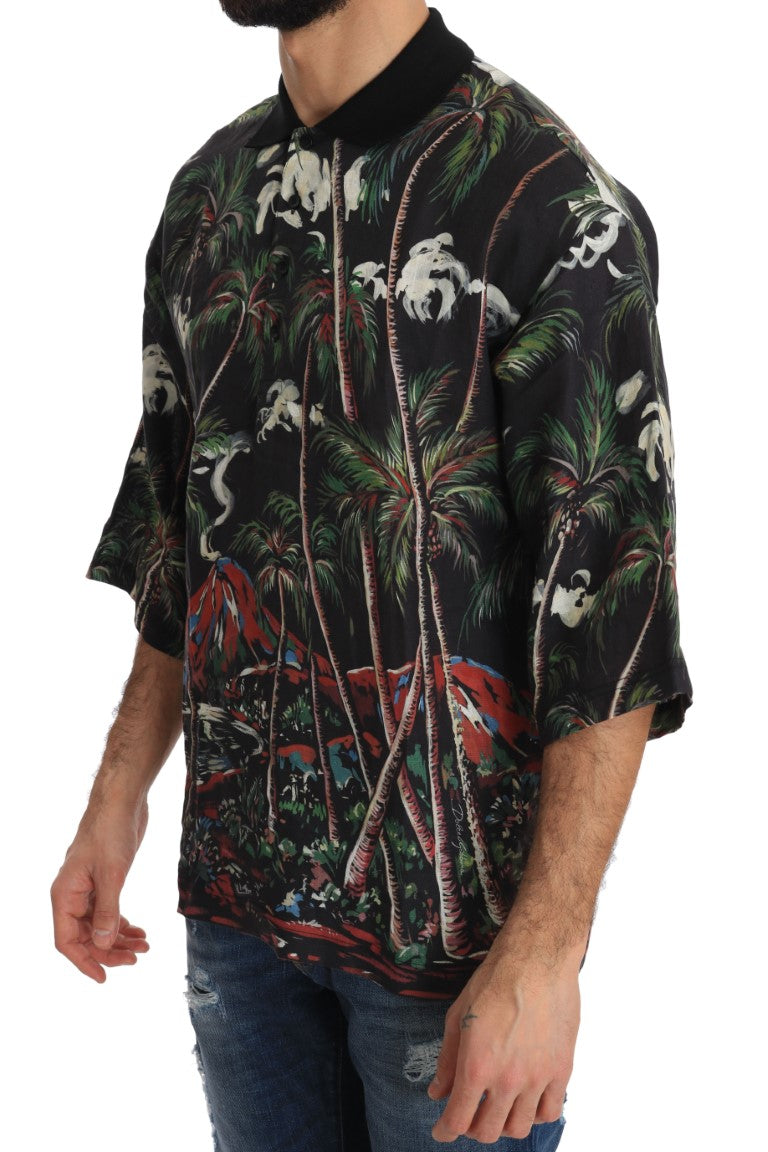 Футболка-поло Dolce &amp; Gabbana Sicilian Volcano Motive