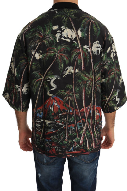 Футболка-поло Dolce &amp; Gabbana Sicilian Volcano Motive