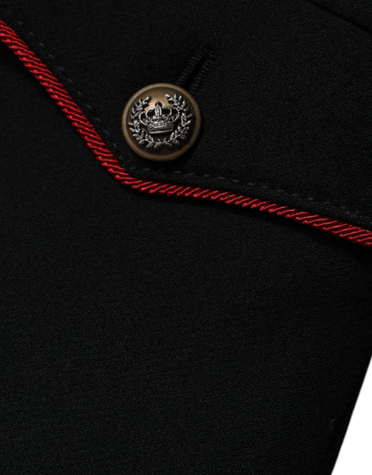 Чорний однобортний плащ Dolce &amp; Gabbana