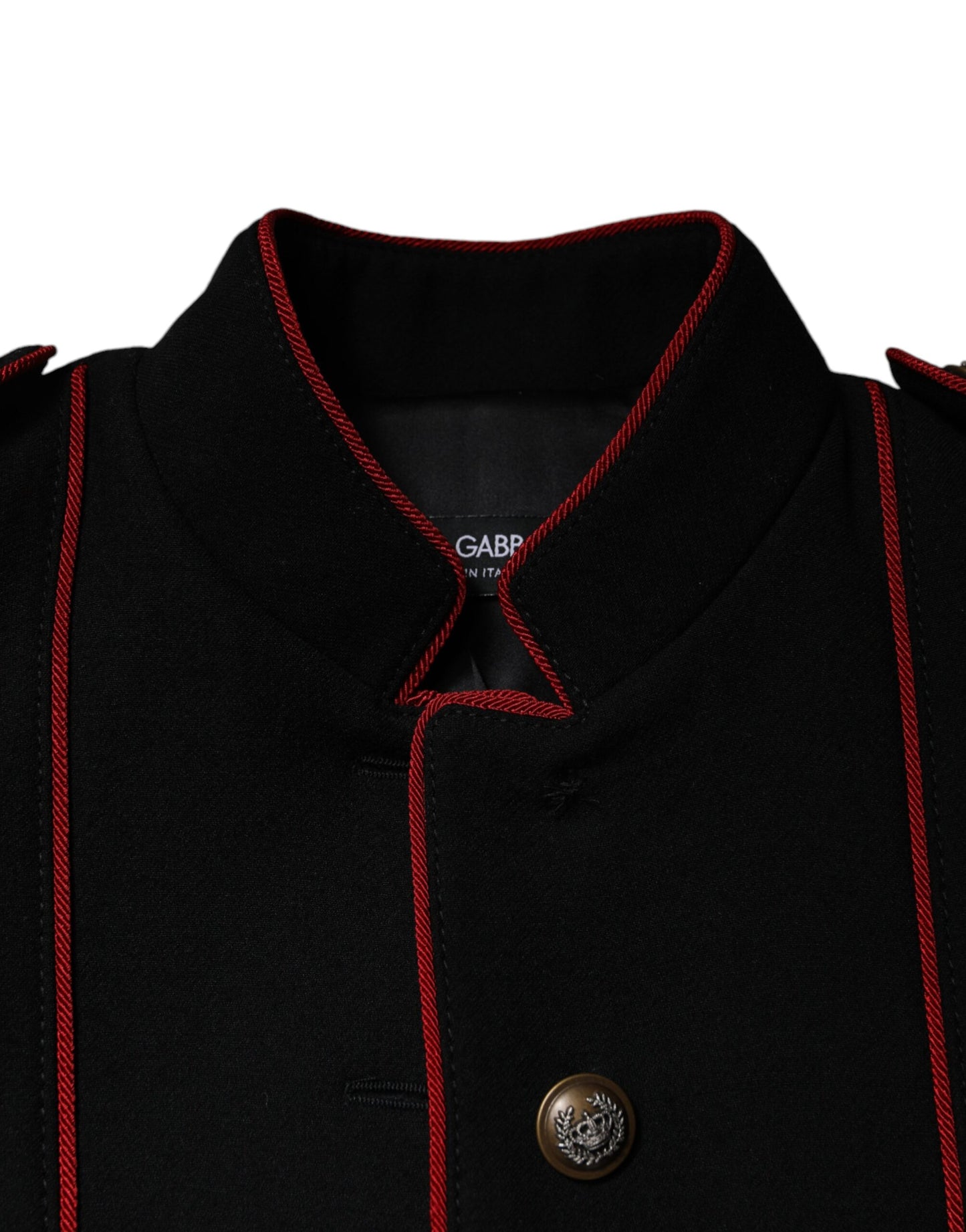 Чорний однобортний плащ Dolce &amp; Gabbana