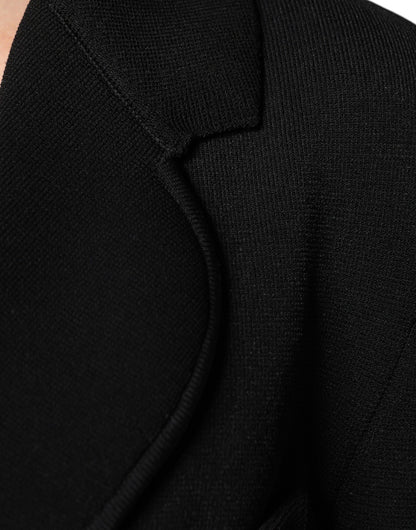 Чорний однобортний піджак з віскози Dolce &amp; Gabbana