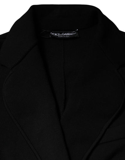 Чорний однобортний піджак з віскози Dolce &amp; Gabbana