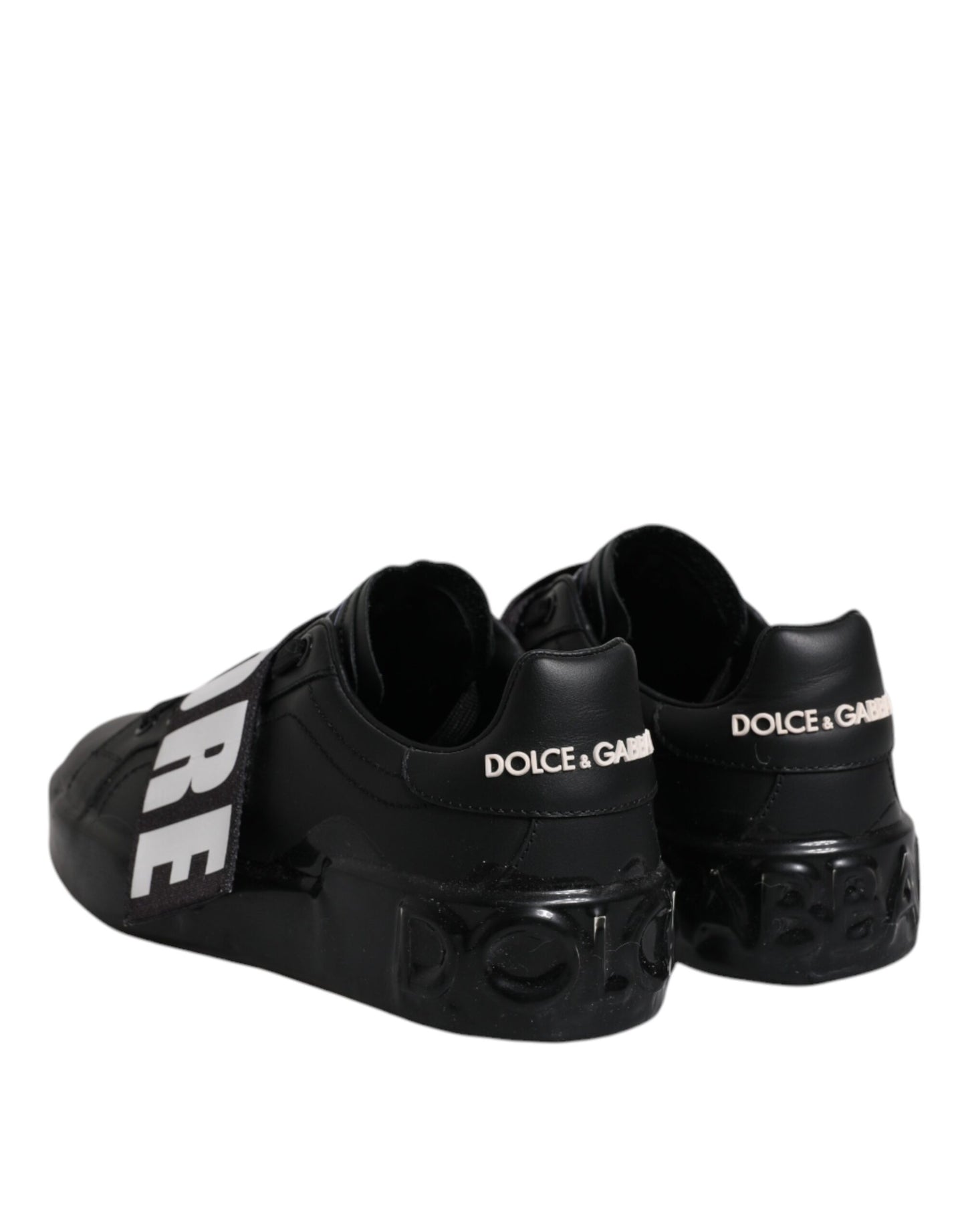 Dolce &amp; Gabbana Чорні низькі кросівки D&amp;G AMORE